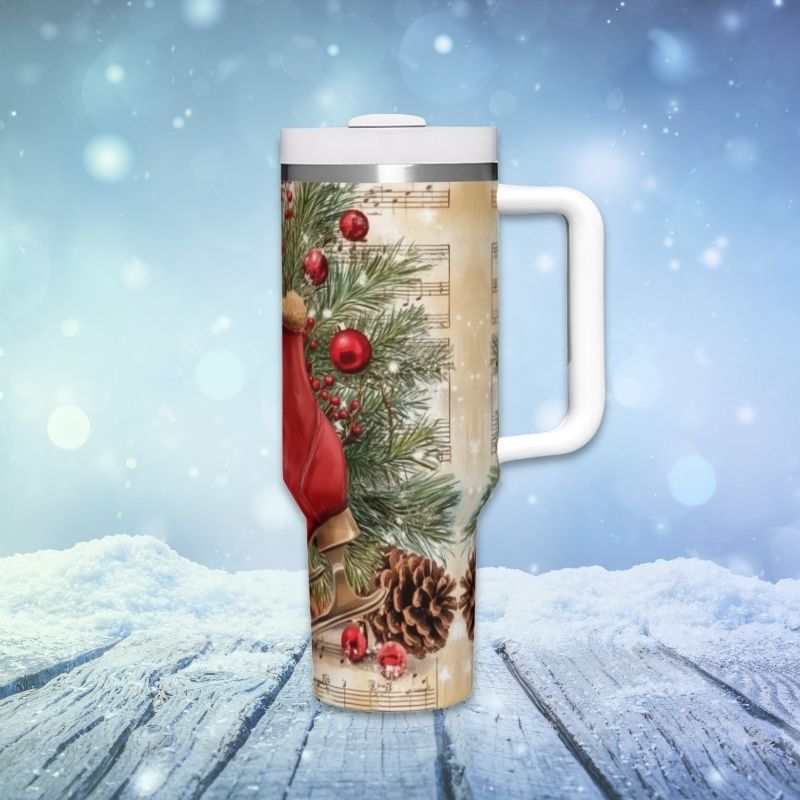 Vintage Red Ice Skates | 40 oz Tumbler