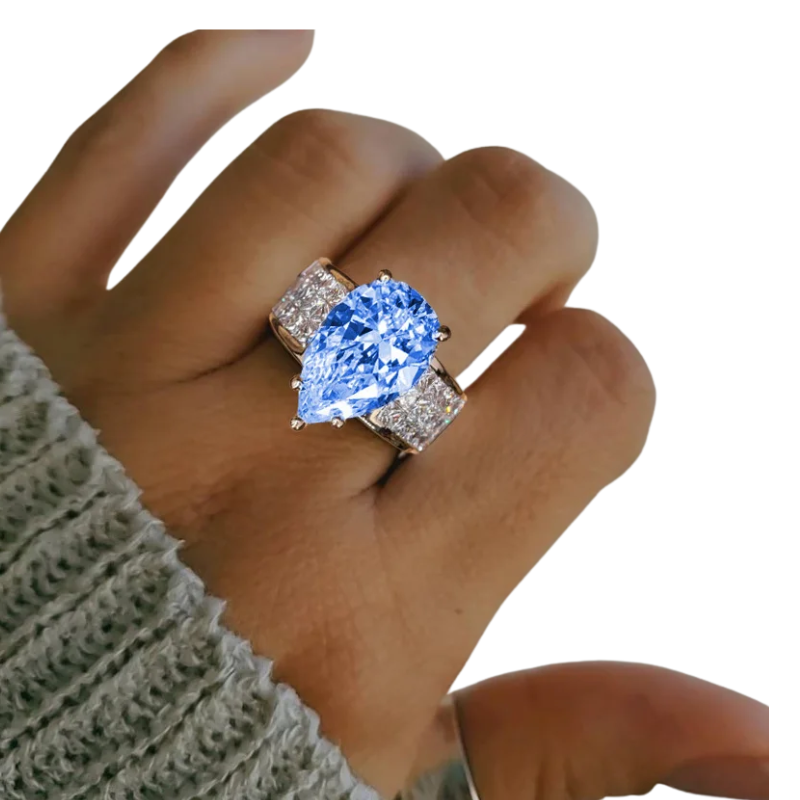 Sky Blue CZ Ring Fashion Jewelry
