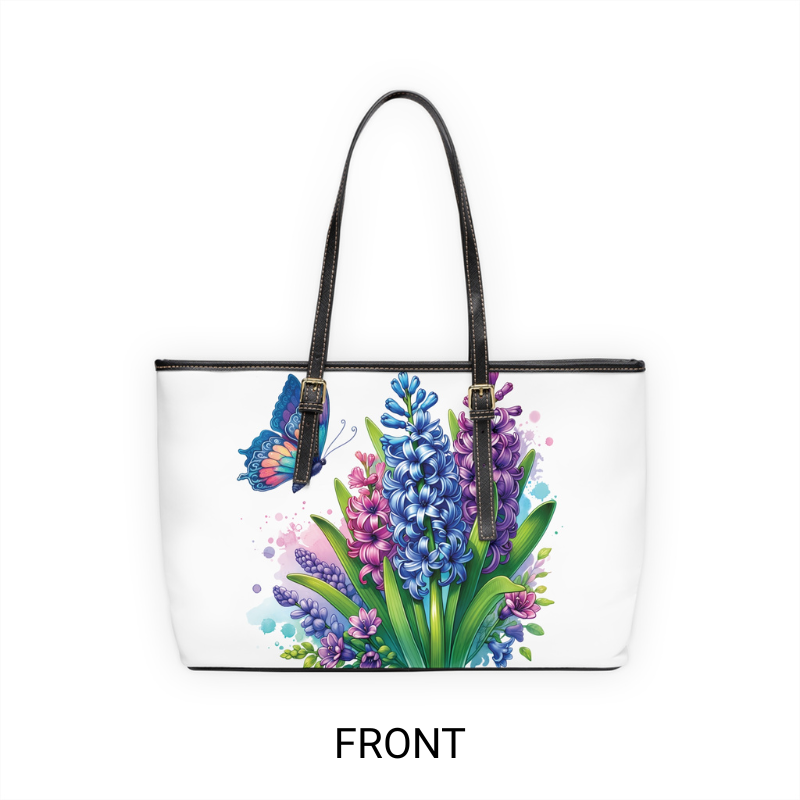 Hyacinth Print Tote Bag to Match Tumbler Drinkware