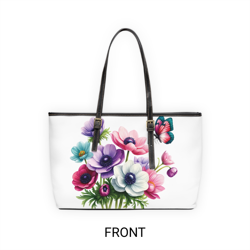 Anemone Print Tote Bag to Match Tumbler Drinkware