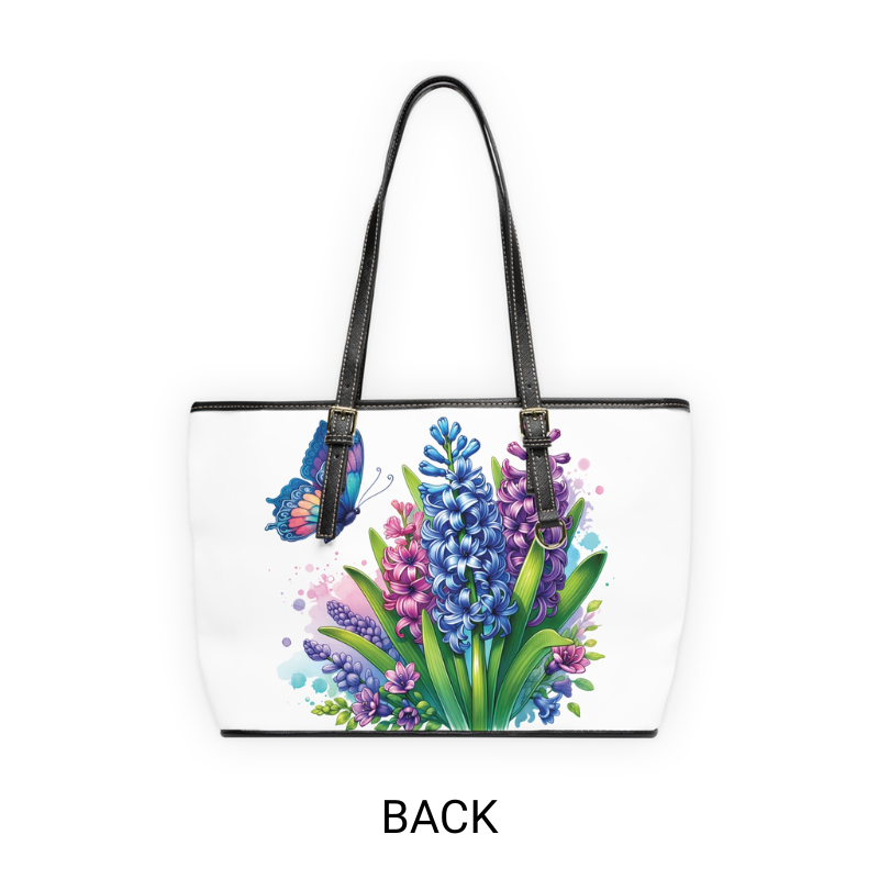 Hyacinth Print Tote Bag to Match Tumbler Drinkware