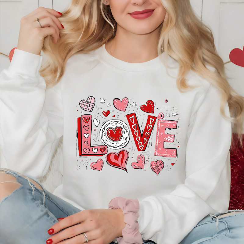 LOVE Hippie Retro | Women Valentine Sweatshirt