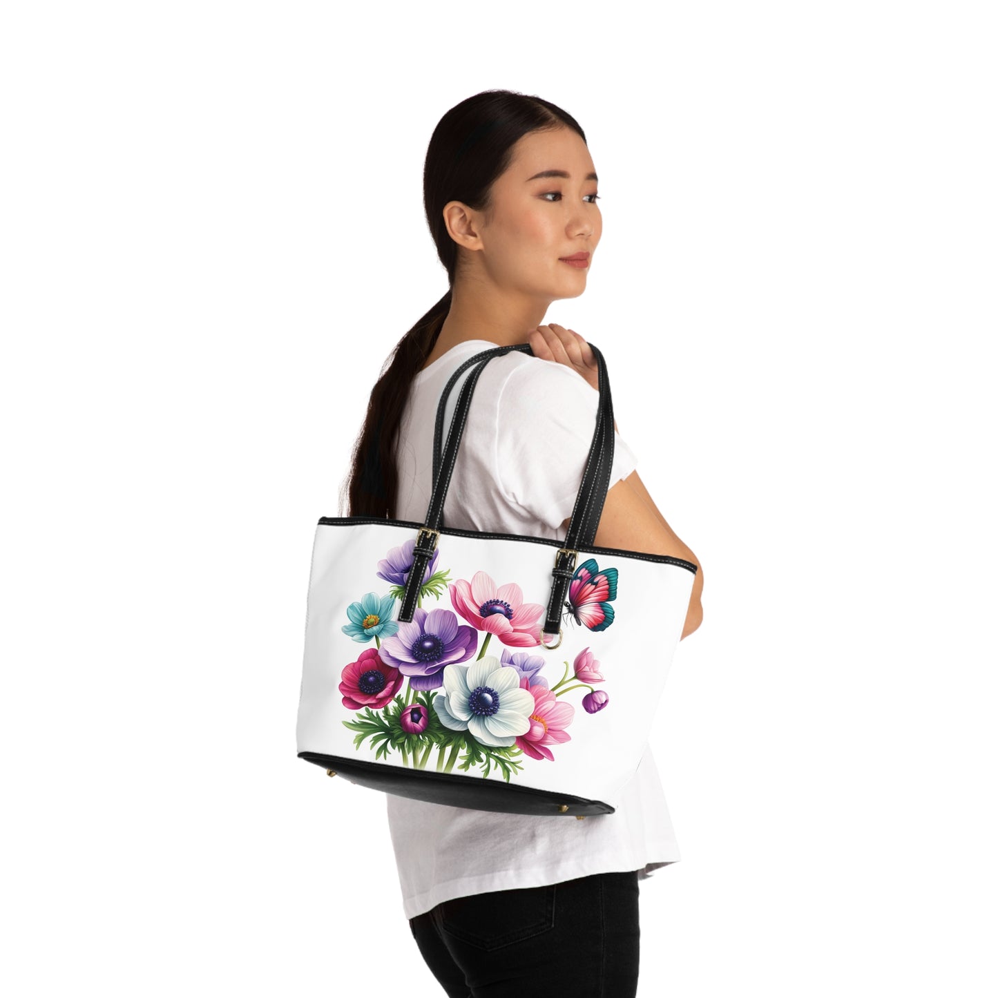 Anemone Print Tote Bag to Match Tumbler Drinkware