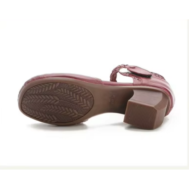 Genuine Leather Flat Sandals – Handmade Flower Summer Shoes