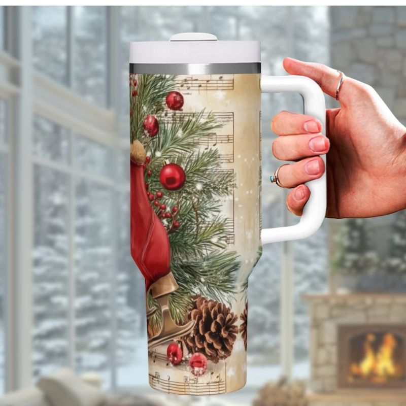 Vintage Red Ice Skates | 40 oz Tumbler