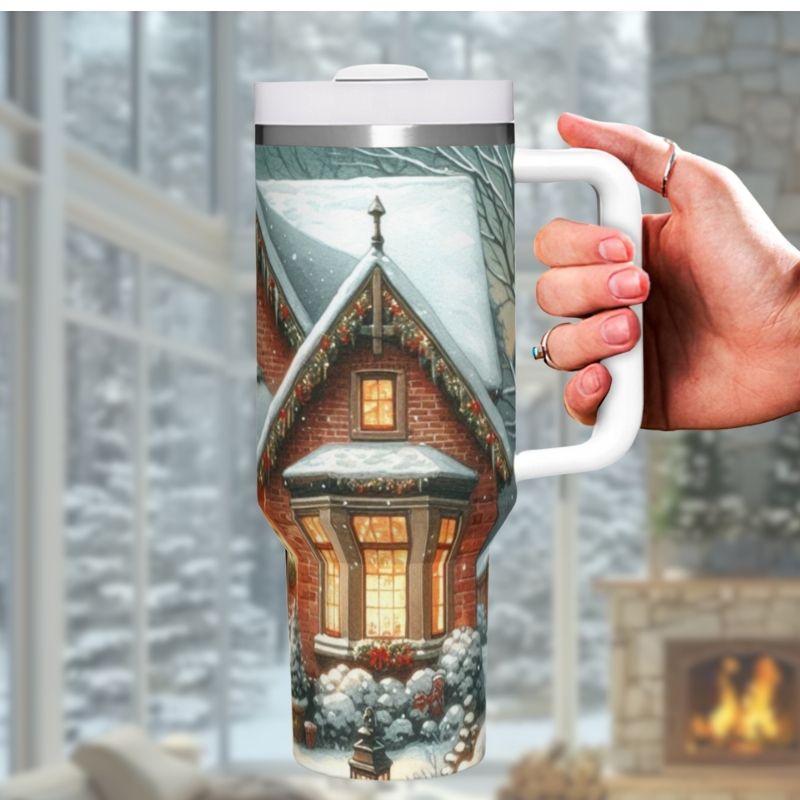 Christmas Vintage House | 40 oz Tumbler