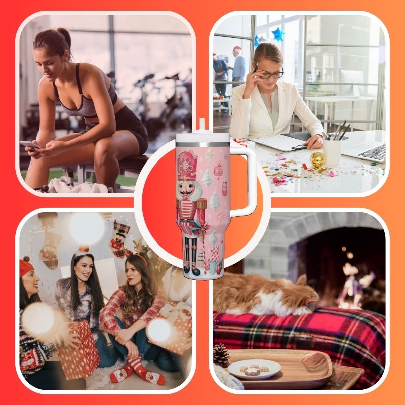 2 Pink Girl Nutcrackers | 40 oz Tumbler