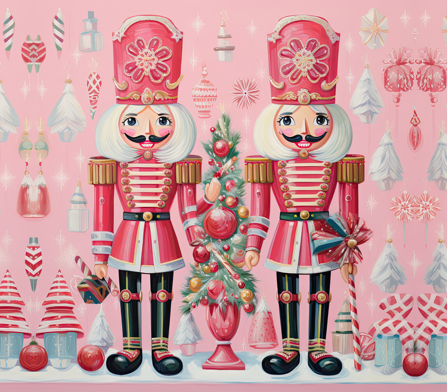 2 Pink Girl Nutcrackers | 40 oz Tumbler