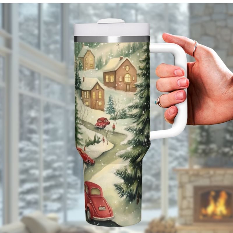 Vintage Christmas Neighborhood | 40 oz Tumblers
