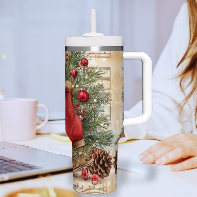 Vintage Red Ice Skates | 40 oz Tumbler