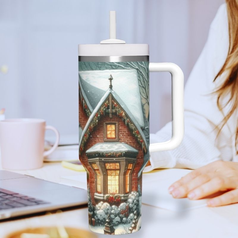 Christmas Vintage House | 40 oz Tumbler