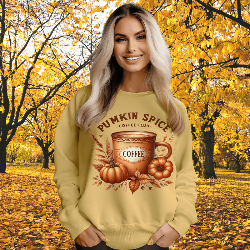 Pumpkin Spice Coffee Club | Women's Fall Sweatshirt