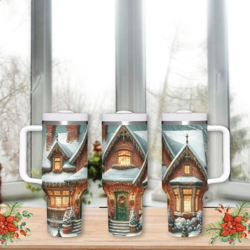 Christmas Vintage House | 40 oz Tumbler