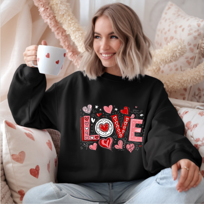 LOVE Hippie Retro | Women Valentine Sweatshirt