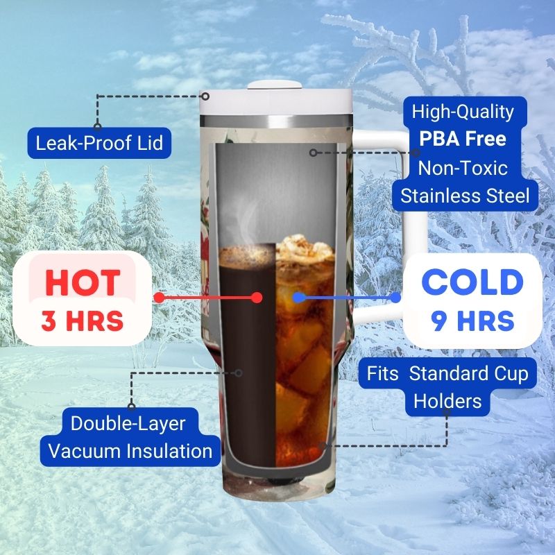 Vintage Red Christmas Truck | 40 oz Tumbler