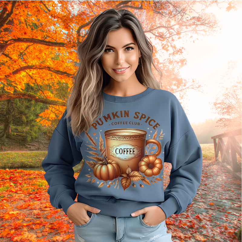 Pumpkin Spice Coffee Club | Women's Fall Sweatshirt
