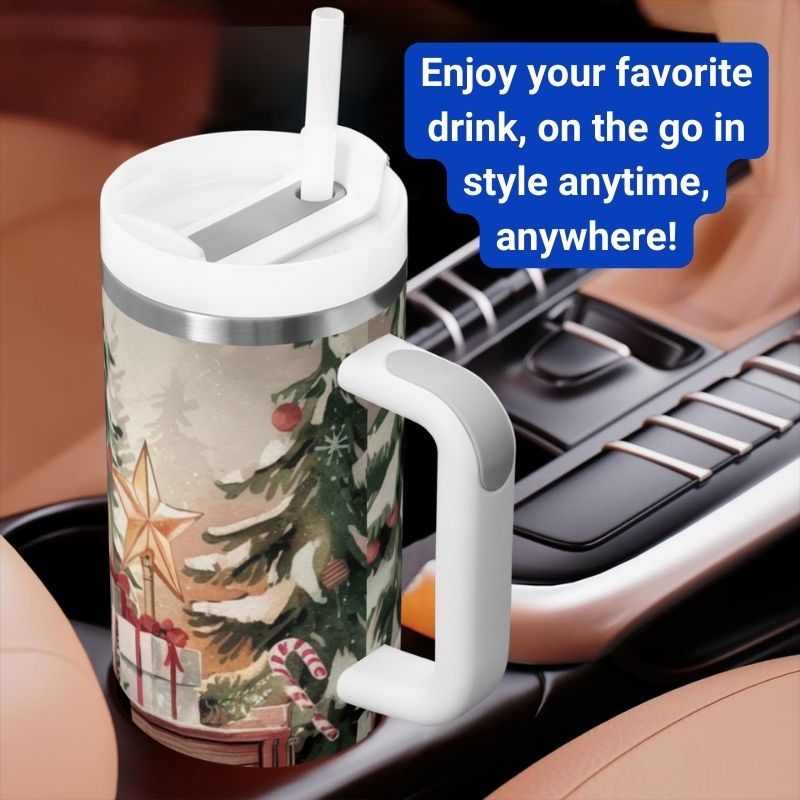 Vintage Red Christmas Truck | 40 oz Tumbler