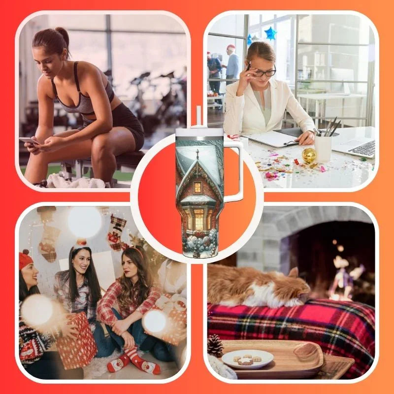 Christmas Vintage House | 40 oz Tumbler