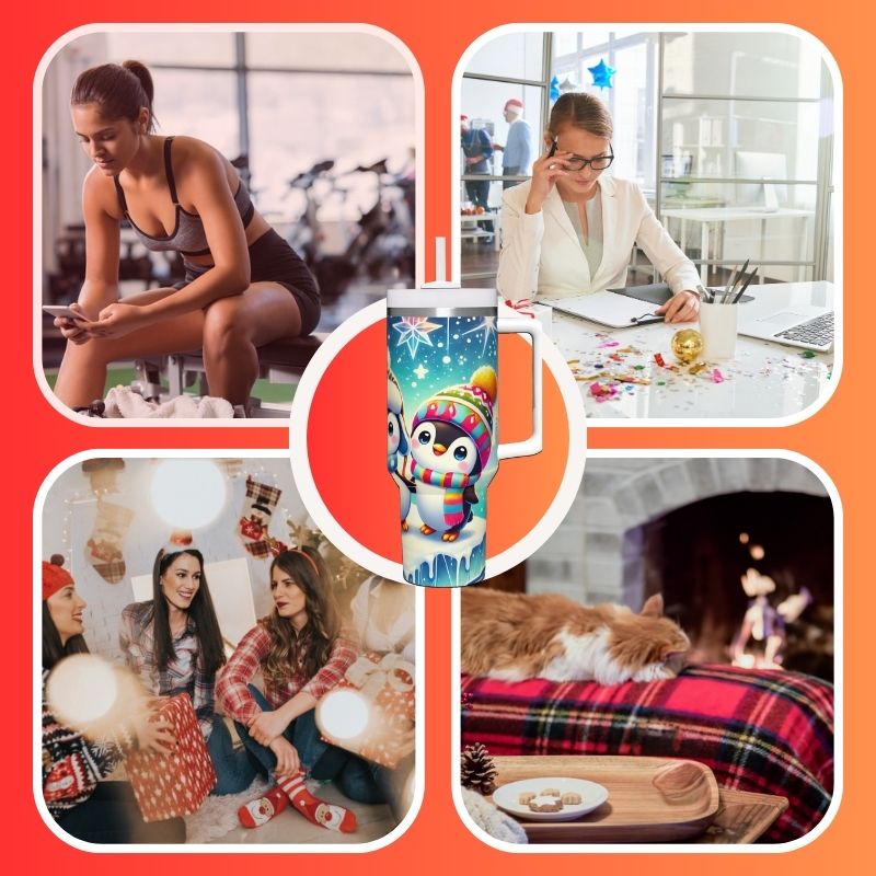 Christmas Winter Penguins 40 0z Tumblers