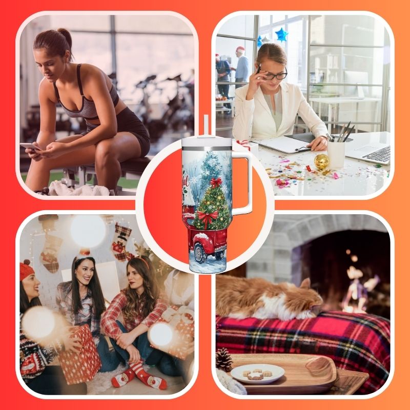 It's The Most Wonderful Time Of The Year Christmas Red Truck | 40 oz Tumbler