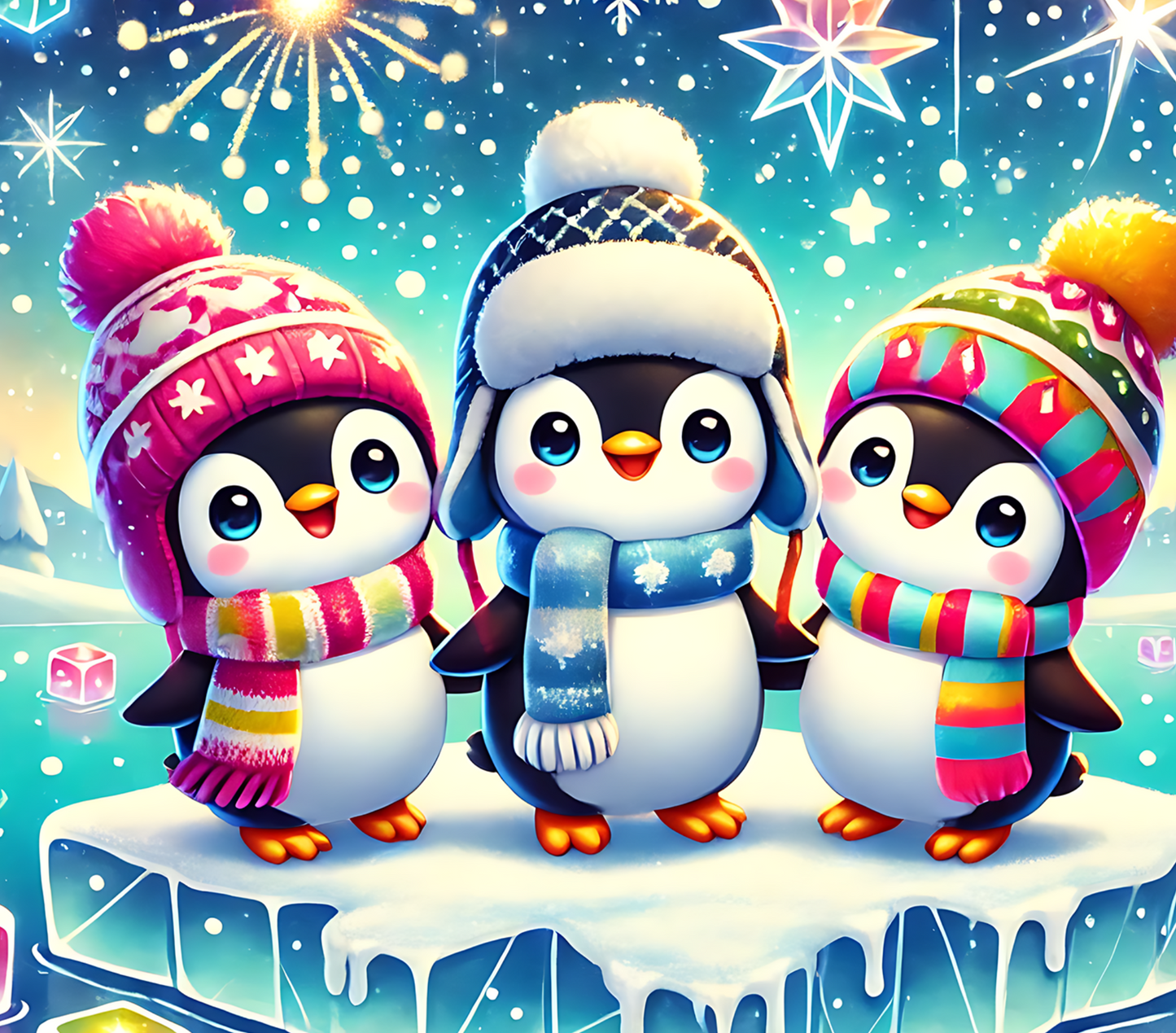 Christmas Winter Penguins 40 0z Tumblers