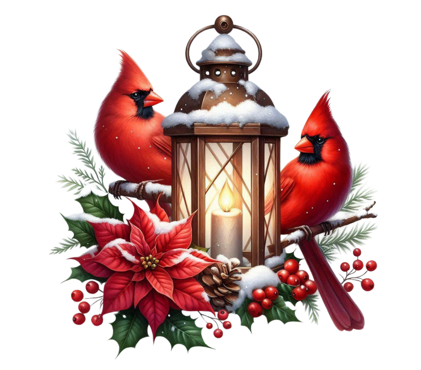 Red Cardinal and Lantern | 40 oz Tumbler