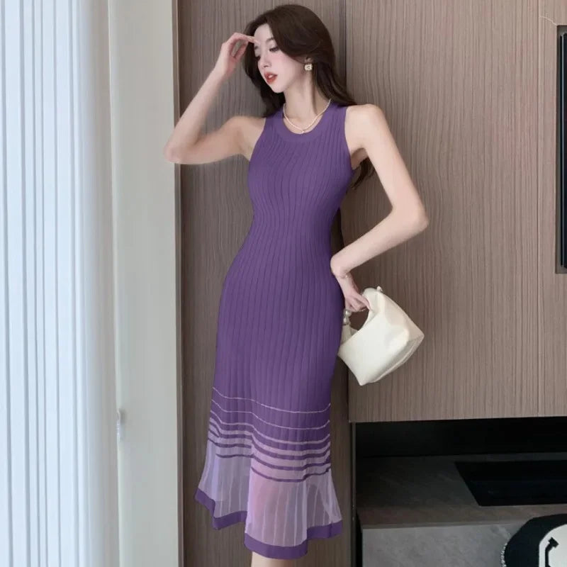 Black Midi Dress For Women Sleek Party Evening Wear
