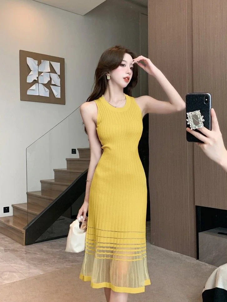 Black Midi Dress For Women Sleek Party Evening Wear
