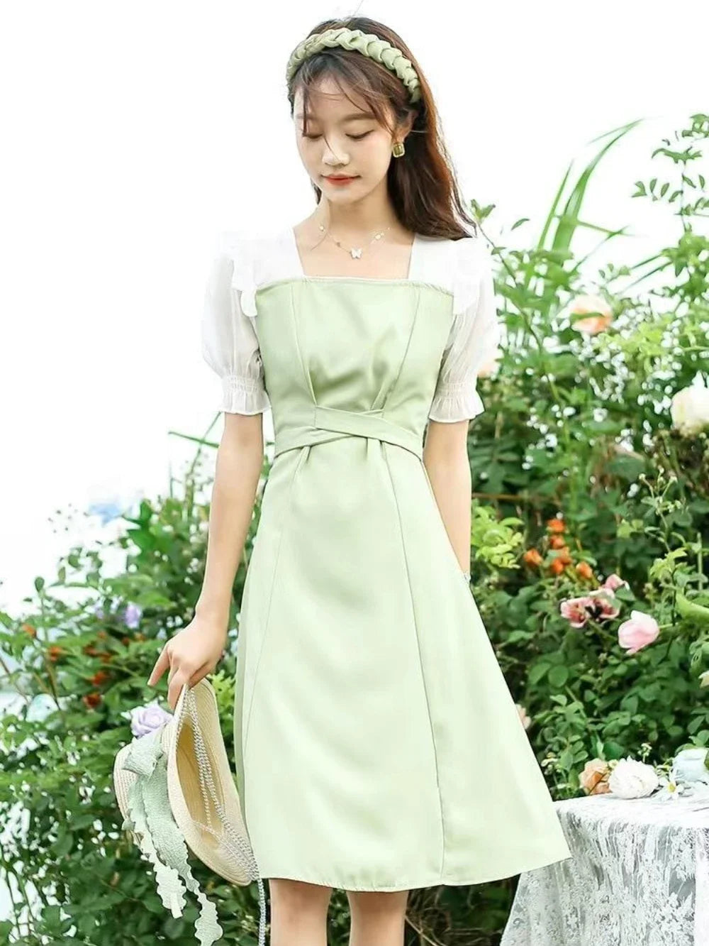 Women Satin Silk Dress Midi - High Quality Design
