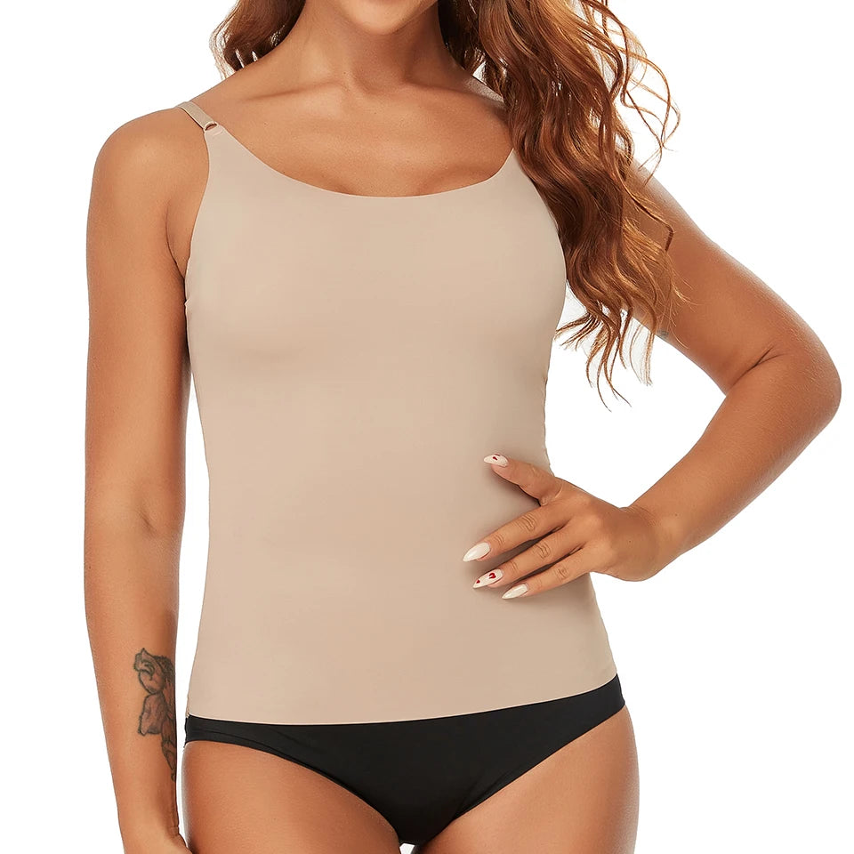 Tummy Control Shapewear Camisole – Seamless Plus Size Tank Top