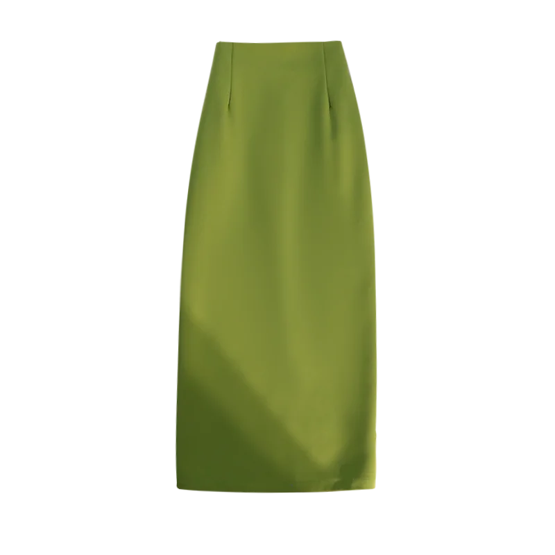 Women's A-Line Midi Wrap High Waist Skirts