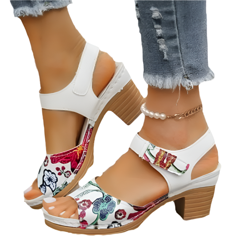 Peep Toe Chunky Heel Sandals – Summer Gladiator Platform Shoes