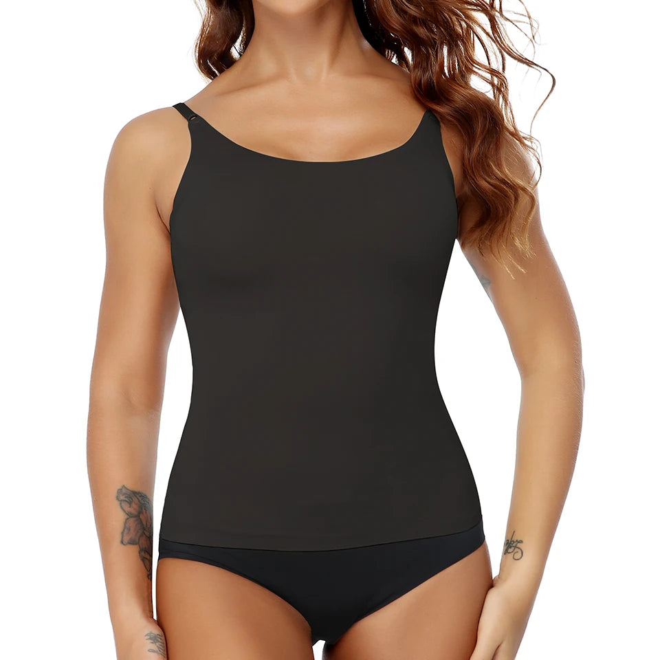 Tummy Control Shapewear Camisole – Seamless Plus Size Tank Top