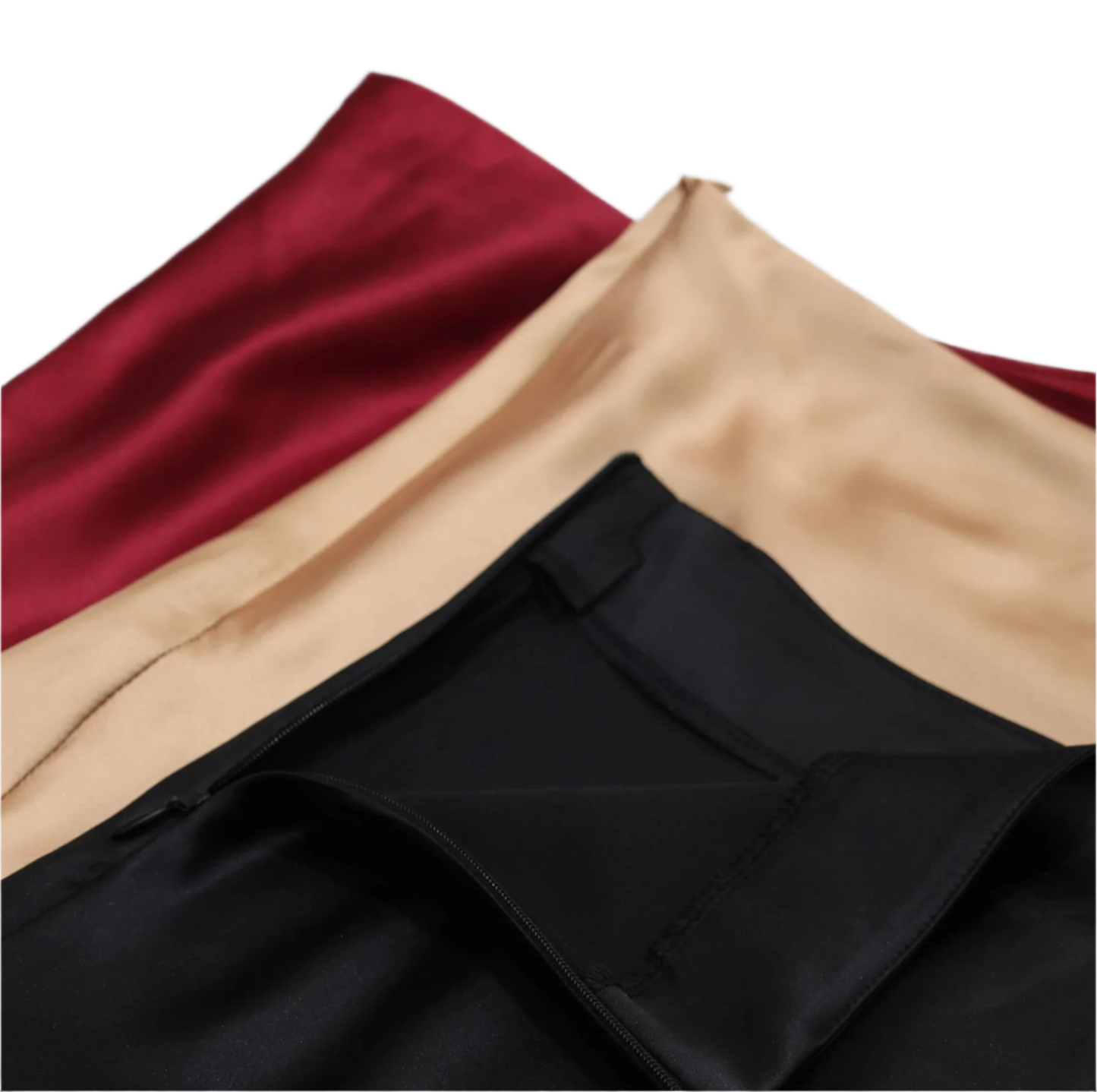 Satin High Waist Pencil Skirt – Office Style