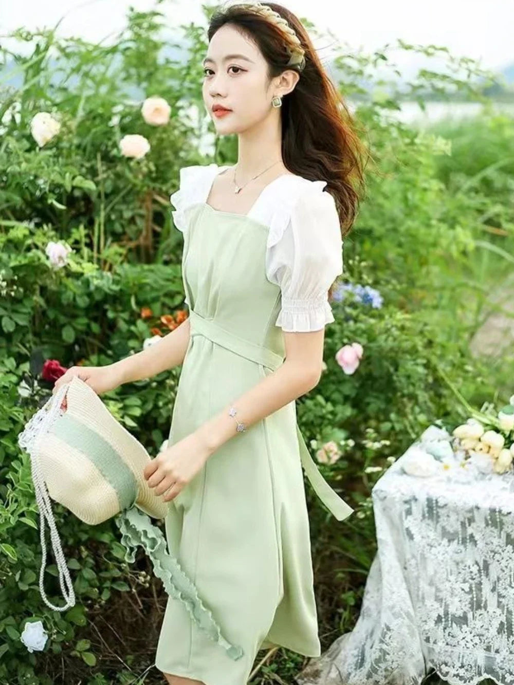 Women Satin Silk Dress Midi - High Quality Design