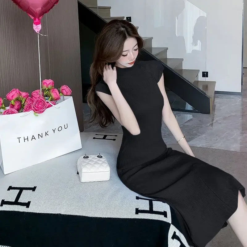 Midi Corset Dress for Women Knit Slim Fit Everyday Comfort