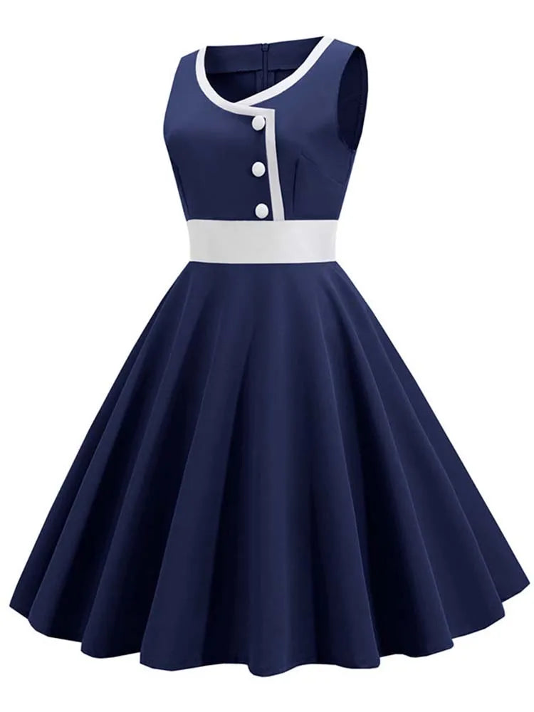 Vintage Rockabilly Summer Dress For Women - Flattering Fit