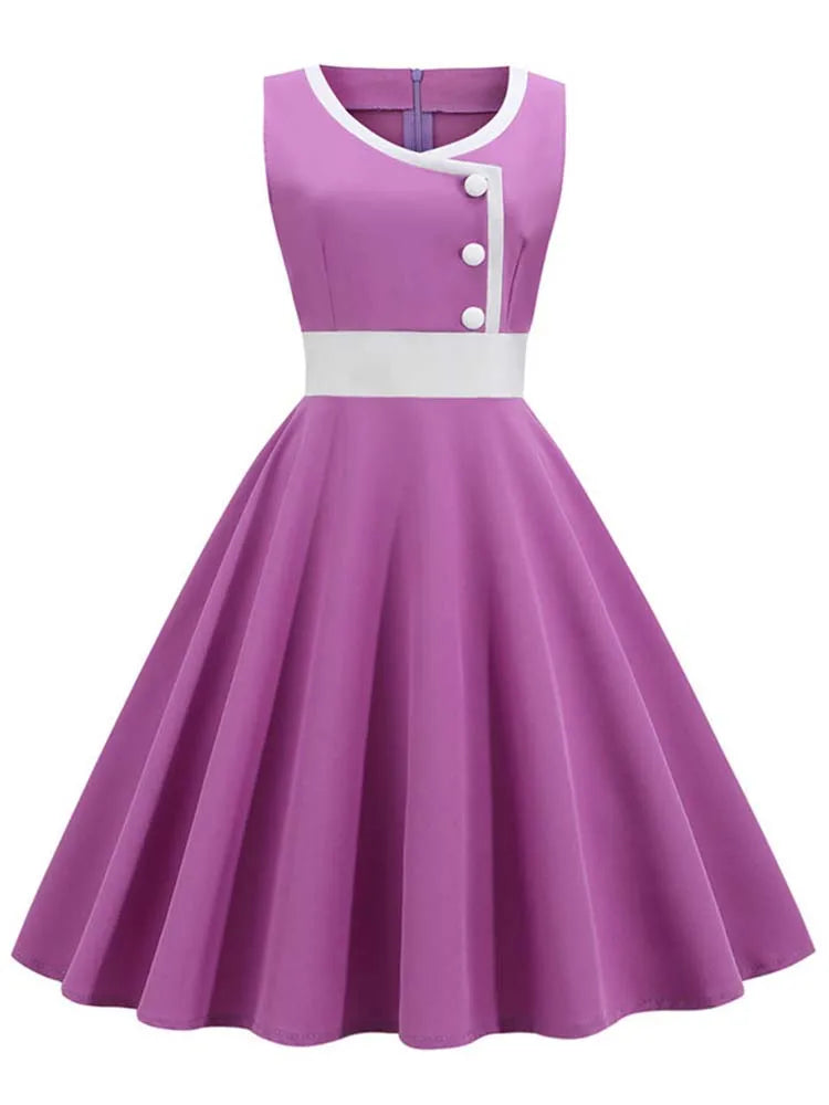 Vintage Rockabilly Summer Dress For Women - Flattering Fit