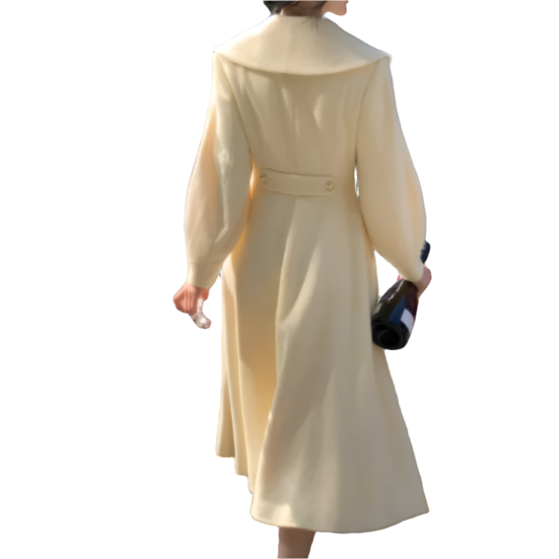 Women's Double Breasted Long Wool Coat