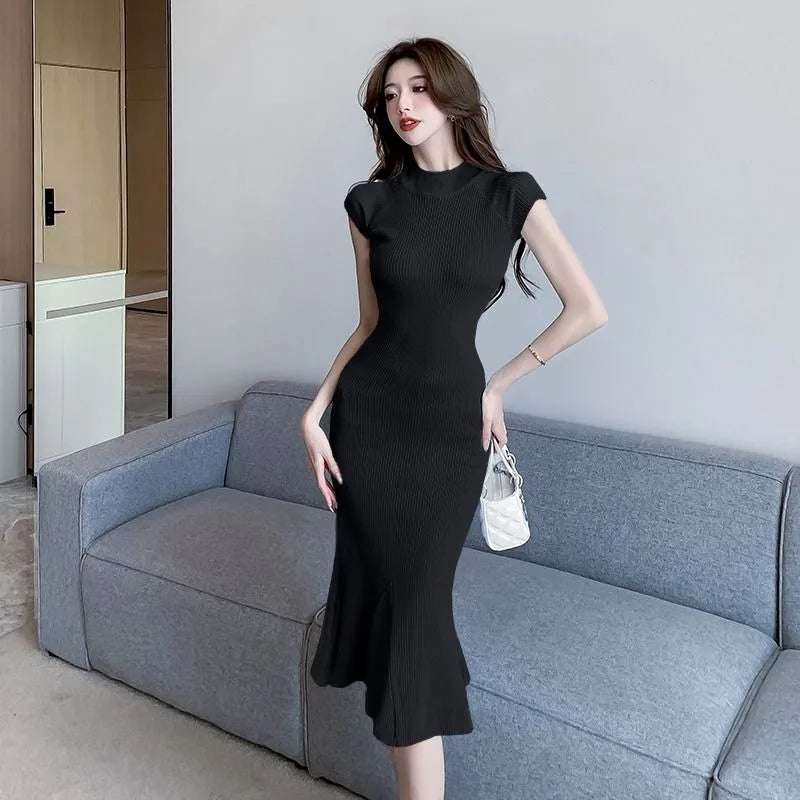 Midi Corset Dress for Women Knit Slim Fit Everyday Comfort