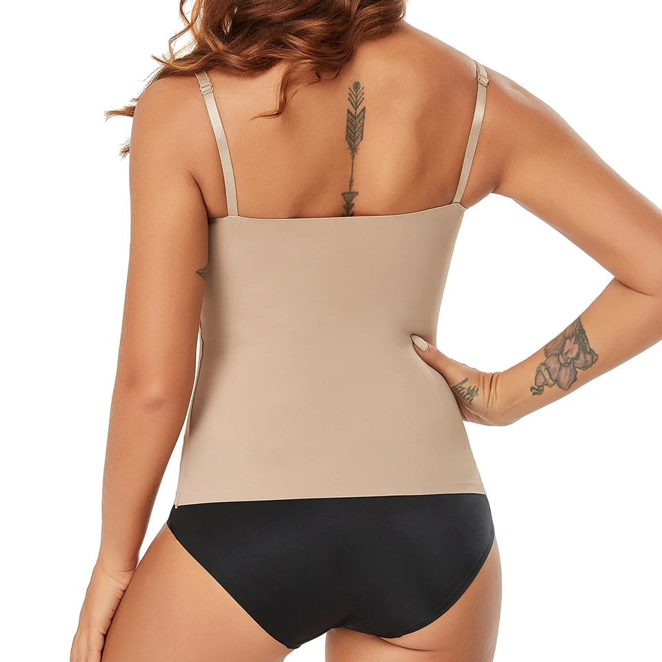Tummy Control Shapewear Camisole – Seamless Plus Size Tank Top