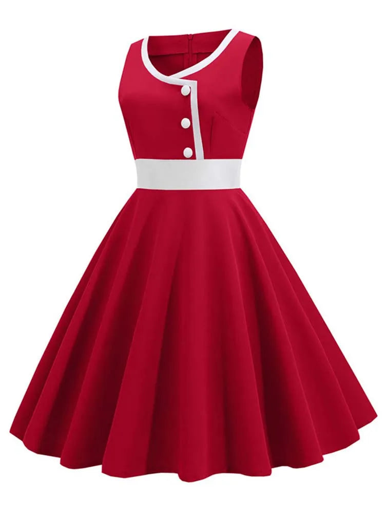 Vintage Rockabilly Summer Dress For Women - Flattering Fit