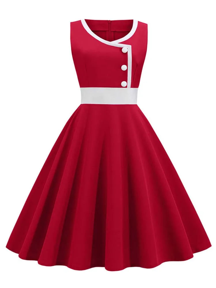 Vintage Rockabilly Summer Dress For Women - Flattering Fit