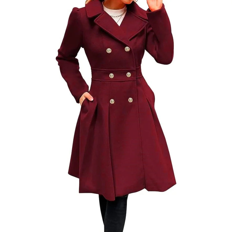 Women's Winter Wool Trench Coat