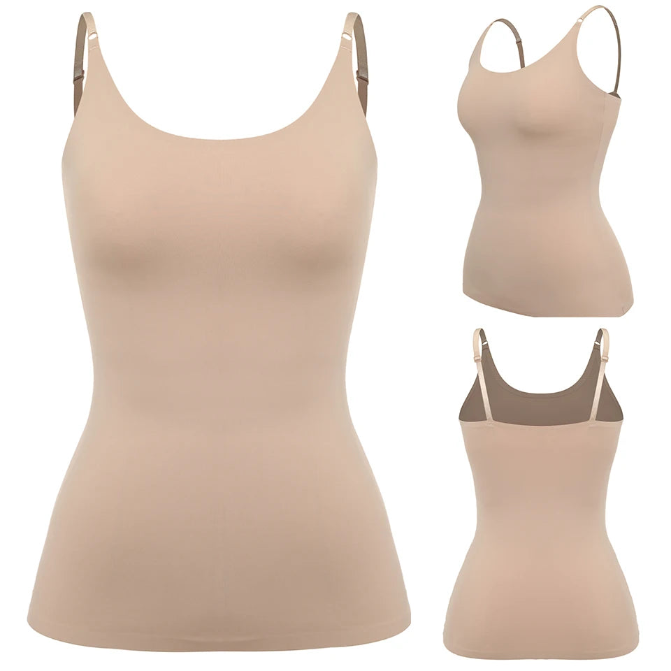 Tummy Control Shapewear Camisole – Seamless Plus Size Tank Top