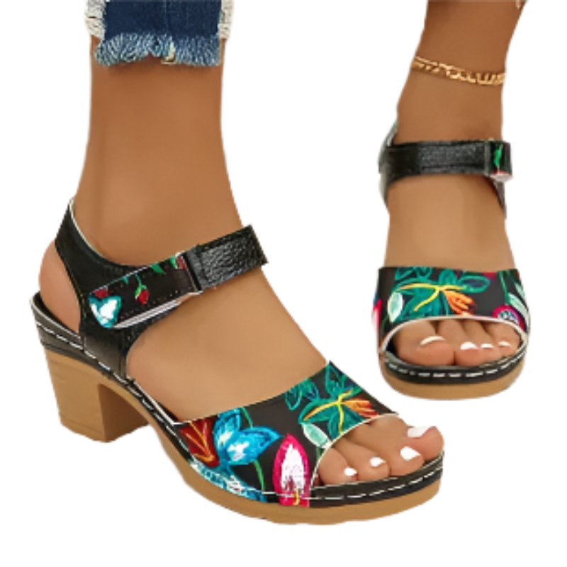 Peep Toe Chunky Heel Sandals – Summer Gladiator Platform Shoes