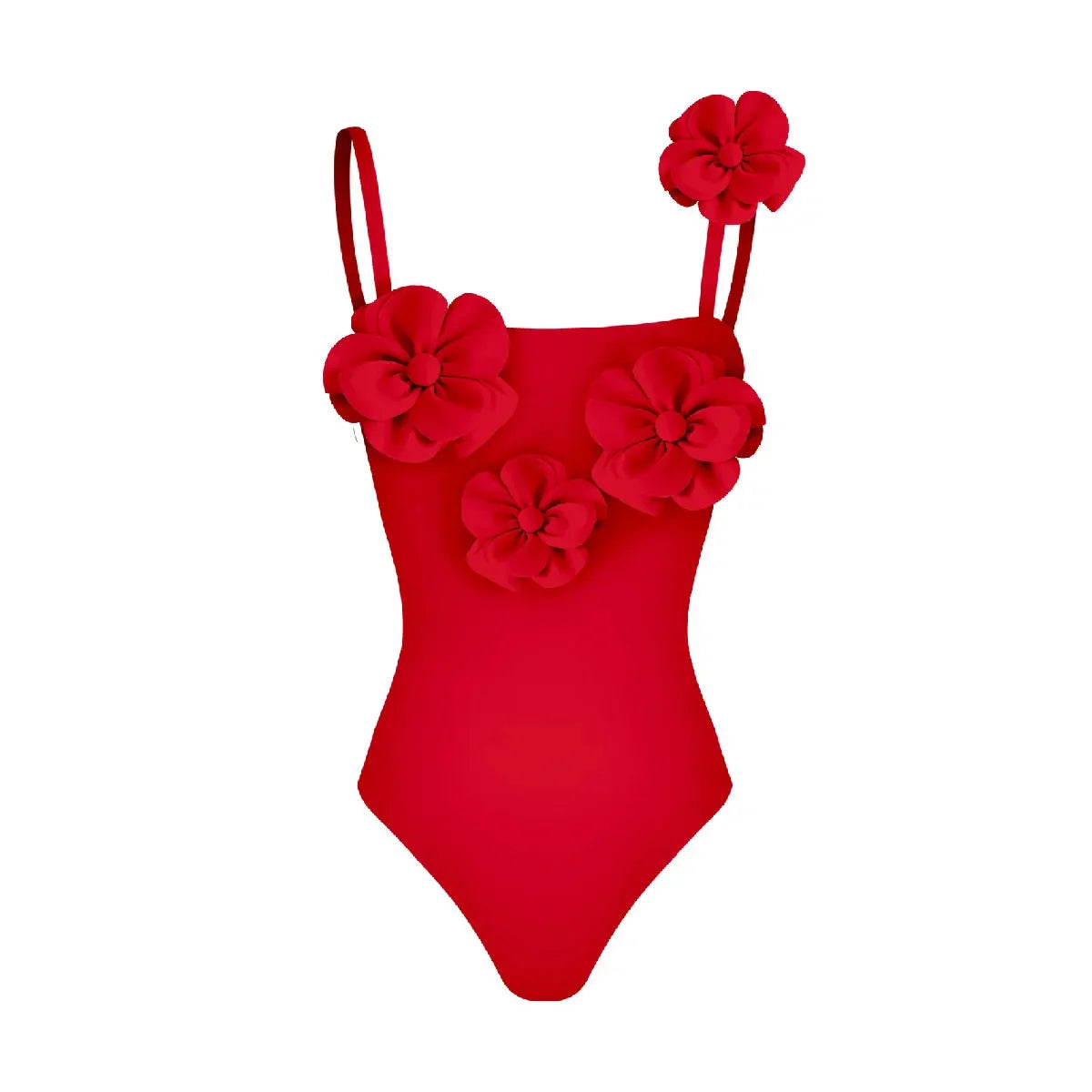 Red 2-Piece Swimsuit with Cover-Up