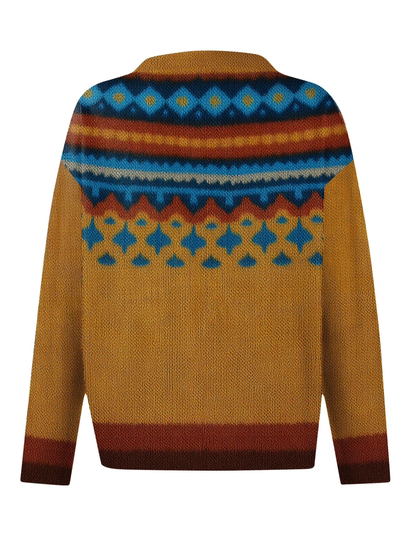 Southwestern Style Christmas Printed Knitted Cardigan