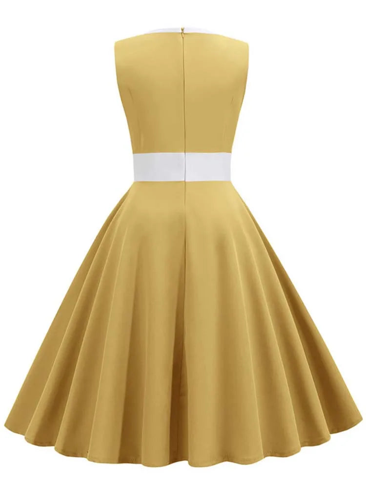 Vintage Rockabilly Summer Dress For Women - Flattering Fit