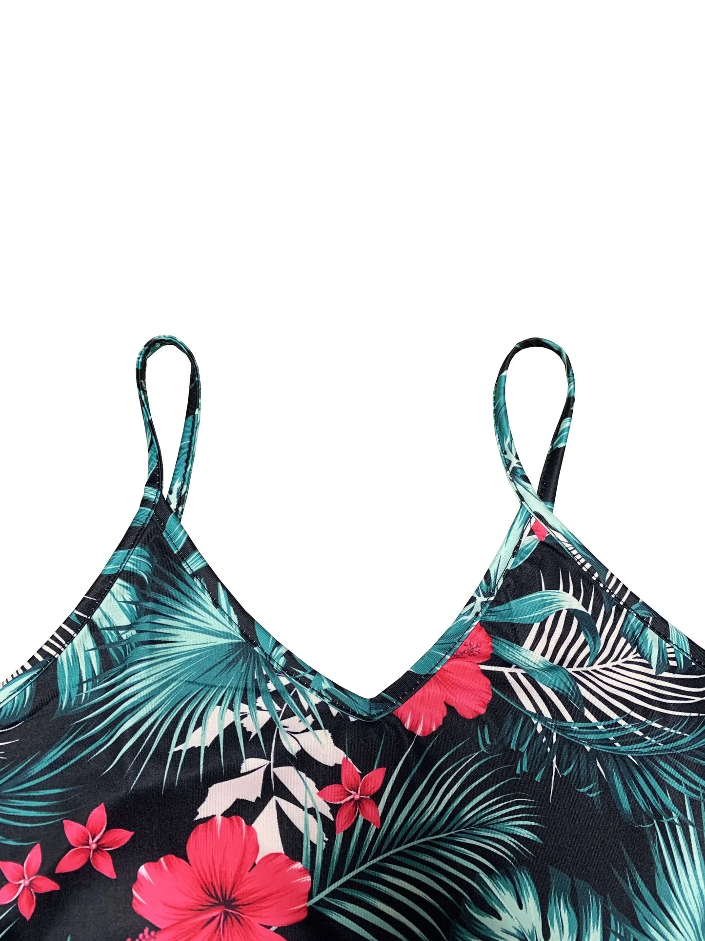 Boho Spaghetti Strap Dress – V-Neck Vacation Maxi Sundress for Women